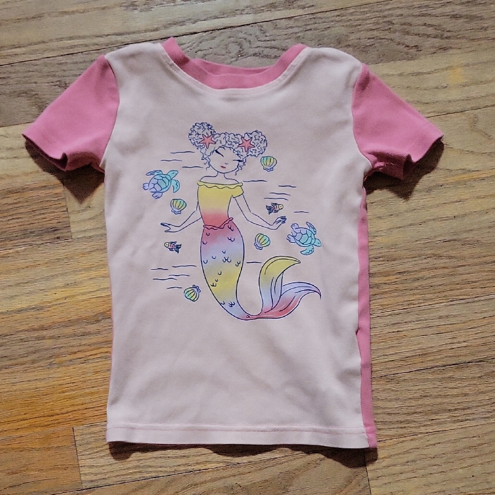 Kirkland Sz 3T Girls Pink Mermaid Graphic Sleep Tee